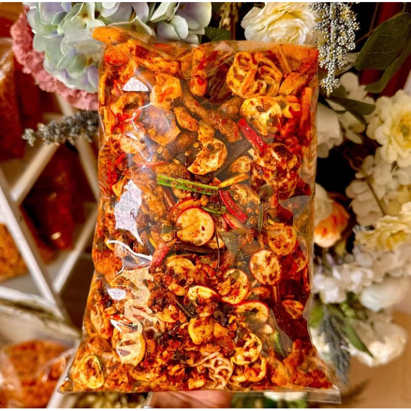 

TERMURAH Seblak kering pedas daun jeruk campur mix 1KG