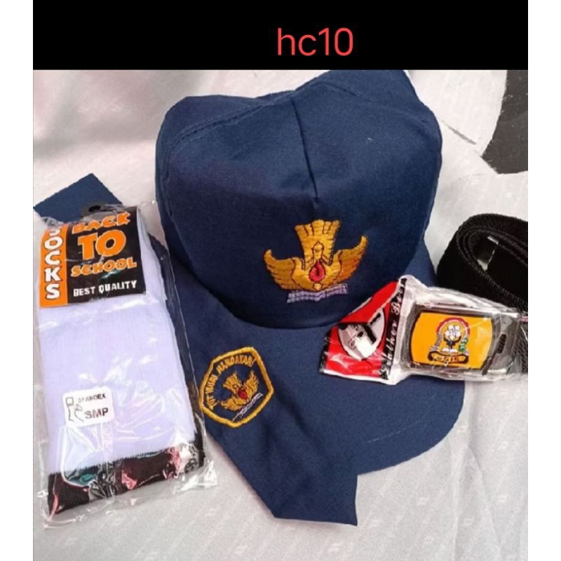 TOPI SMP POLOS DASI SMP KAOSKAKI SABUK(GESPET IKAT PINGGANG)u