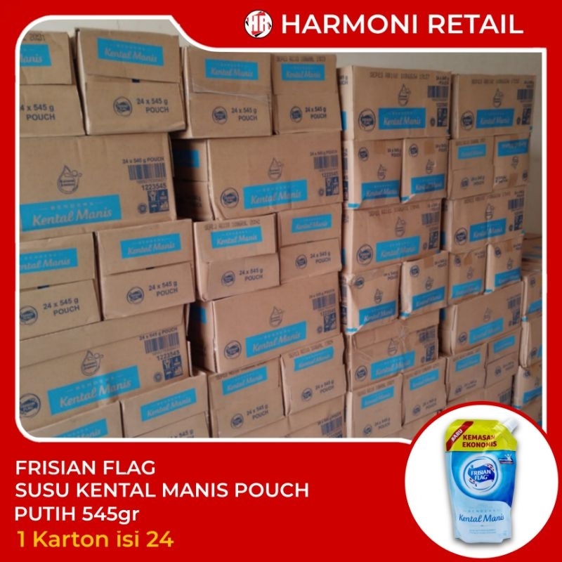 

Susu Kental Manis Bendera Frisian Flag Pouch 545gr 1 dus isi 24 Putih