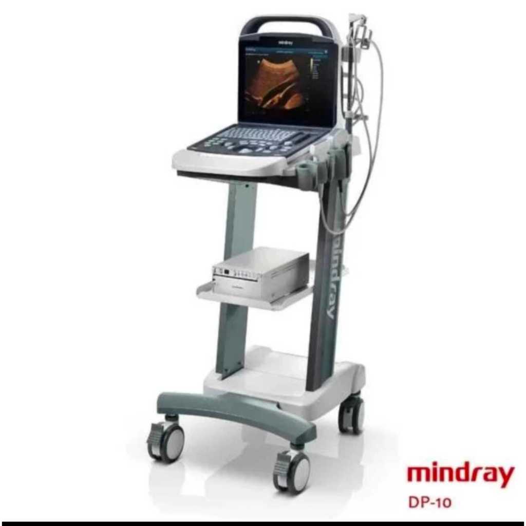 USG DP-10 Mindray plus doppler dan probe USG 2 dimensi trolley printer - full set