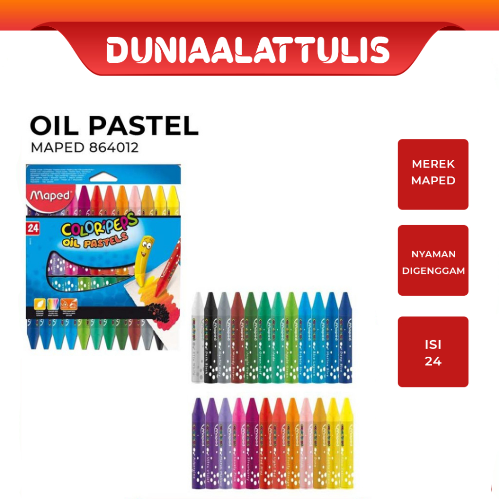 

MAPED - [FREE GIFT] PEWARNA MINYAK / KRAYON MINYAK / PASTEL MINYAL / CRAYON OIL PASTEL 24W 864012