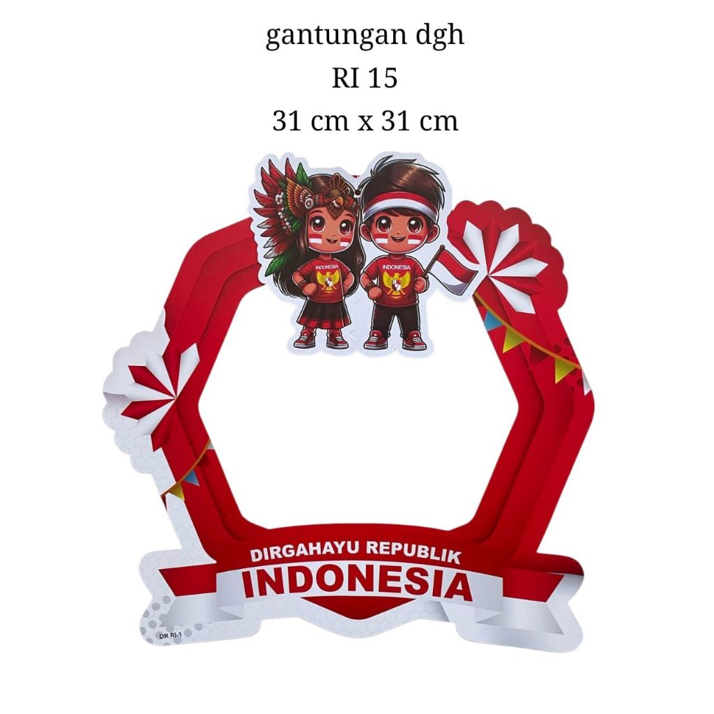 

Hiasan Gantung Dirgahayu Ri | Hiasan sepasang 17 Agustusan