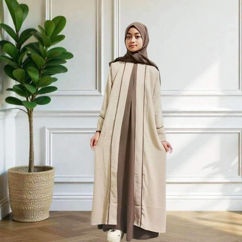 KANSHA KIDS GAMIS ABAYA TURKEY ANAK PEREMPUAN FREE PASHMINA TERBARU 2025