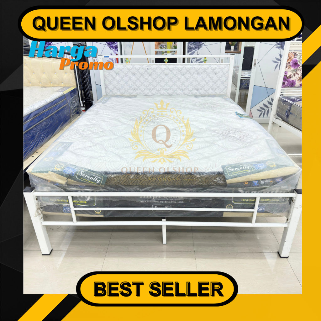 Dipan Ranjang Besi Success Jasmine 140 160 180x200