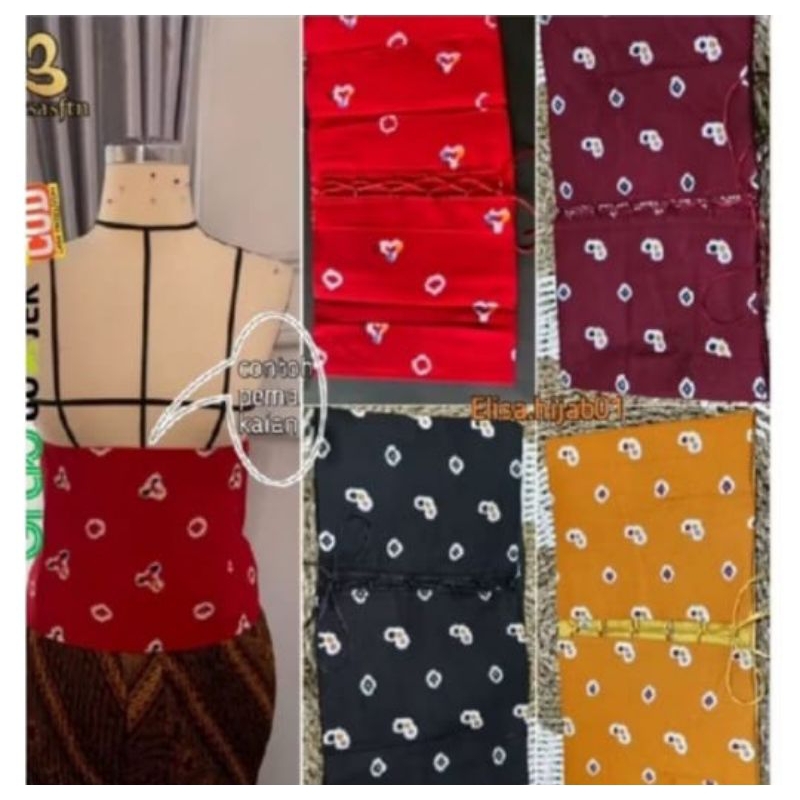 Kemben/Angkin & Selendang motif Jumputan