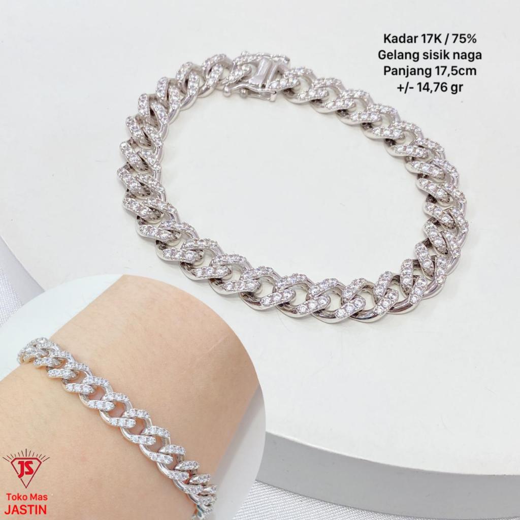 gelang new sisik naga kadar 17k/750