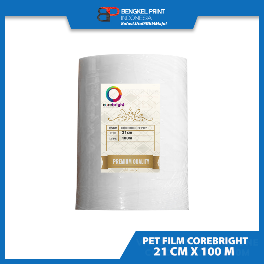 PET FILM DTF A4 COREBRIGHT A4 21cm x 100m | Sablon DTF | Tinta Vator DTF