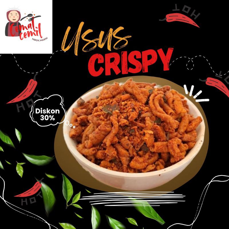 

KERIPIK USUS CRISPY GURIH 100GR PEDAS/ORIGINAL (Pedas daun jeruk/Original Premium Viral 100g Krispi
