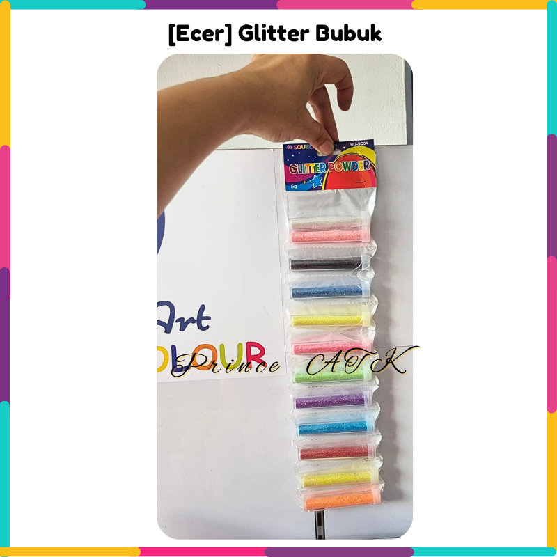

[Ecer] Glitter Bubuk Kemasan Tabung kecil