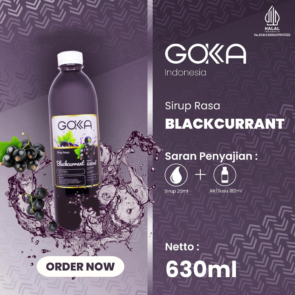 

Minuman Syrup Rasa Blackcurrant / Sirup Rasa Blackcurrent 630ml