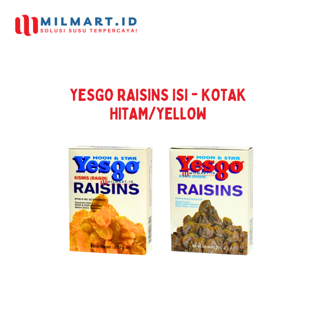 

YESGO KISMIS HITAM/YELLOW CAMILAN RAISIN YES GO JAJANAN ANGGUR KERING