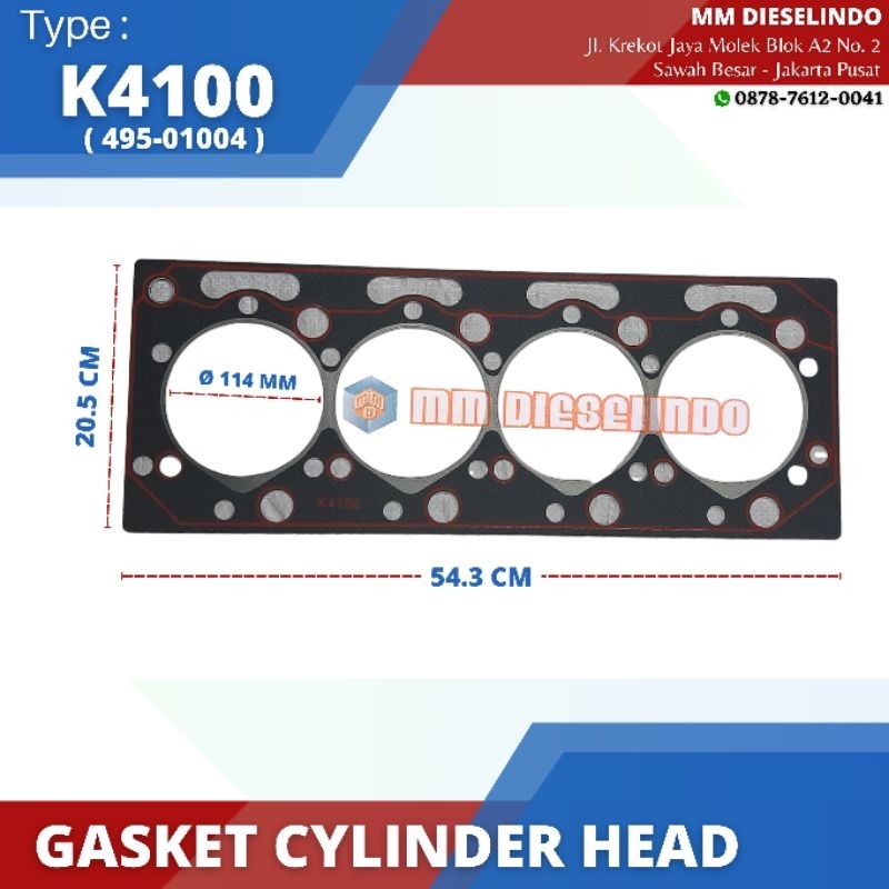 Gasket Cylinder Head K4100 ZH4100 K4100ZD N4105 Packing Head Paking Kop