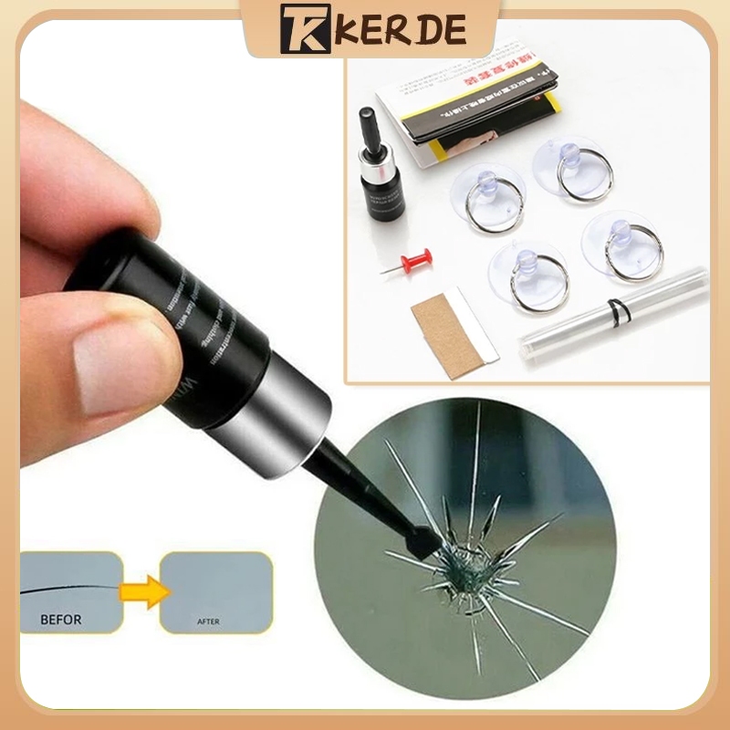 LEM KACA /Windshield repair kit perbaiki kaca mobil  Anti Retak Retak / Lem Perbaikan Kaca Mobil