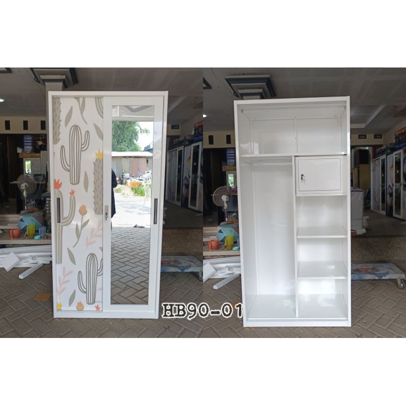 Lemari Besi Sleding 2 Pintu