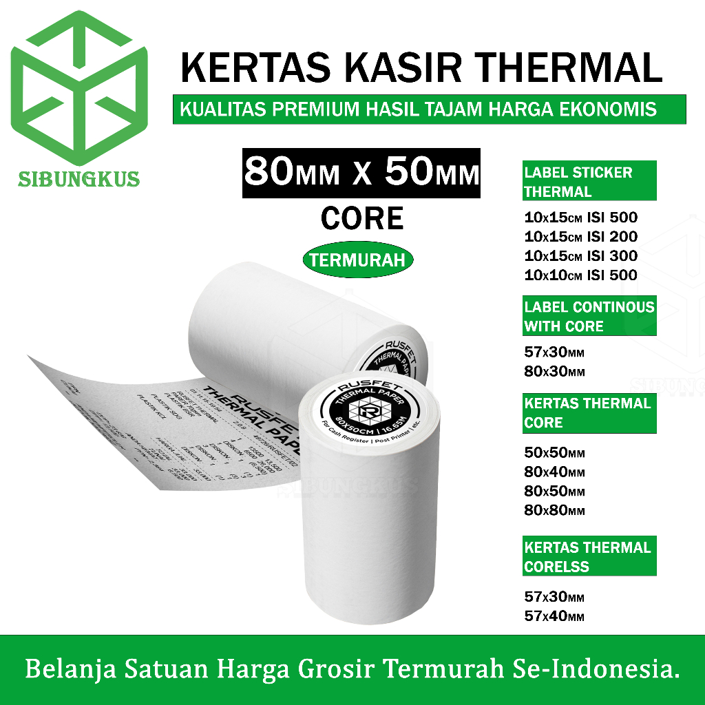 

Kertas Kasir Thermal Label Sticker Resi Lengkap Ukuran 80 x 50 Core , 80 x 40 , 80 x 80 , 57 x 30 , 57 x 40 , 80 x 30 , 100 x 150 100 x 100 , Isi 200 300 500 Direct Kertas Olshop Paket Pengiriman Roll Printer Stiker Termal 100x150