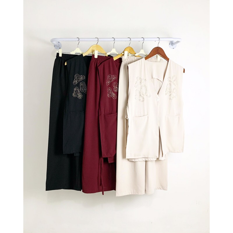 Olive setcel - one set celana wanita