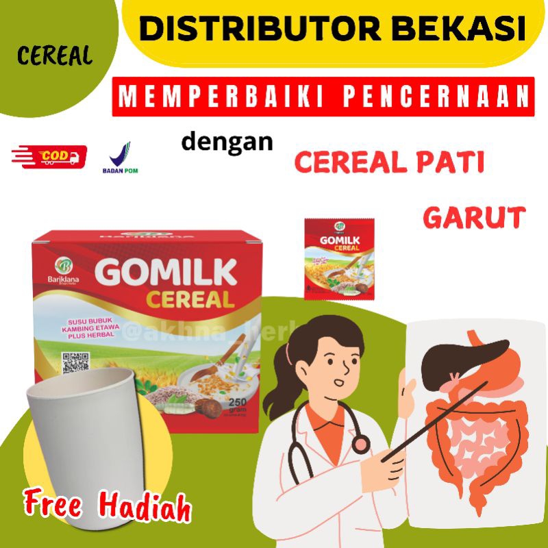 

[BISA COD + GARANSI] GOMILK SEREAL ISI 10 SACHET BERSIHKAN PENCERNAAN JADI SEHAT