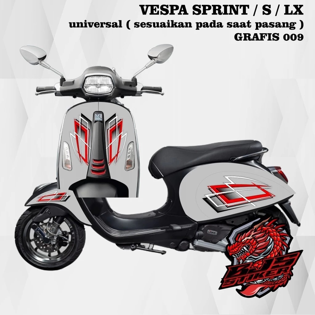 STRIPING UV TRANSPARAN VESPA MATIC VESPA SPRINT MINIMALIS CONCEP STIKER VESPA SPRINT VARIASI DESAIN 