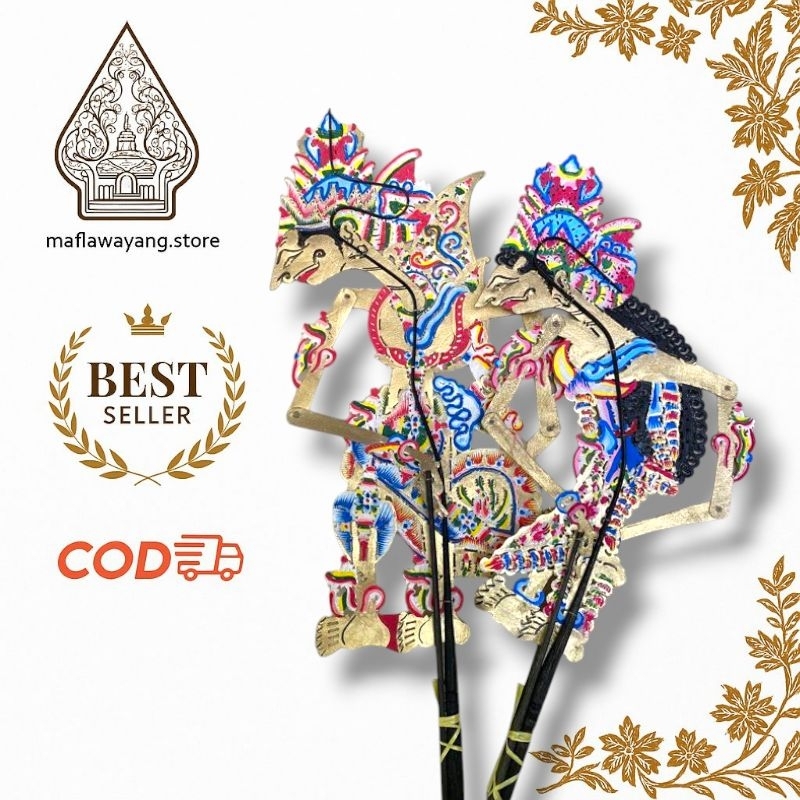 Wayang Kulit Asli Rama Sinta Sepasang Standar Dalang