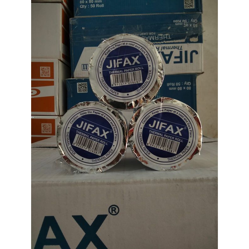 

Kertas Thermal Merk Jifax UK 80x80, Kertas Struk Kasir