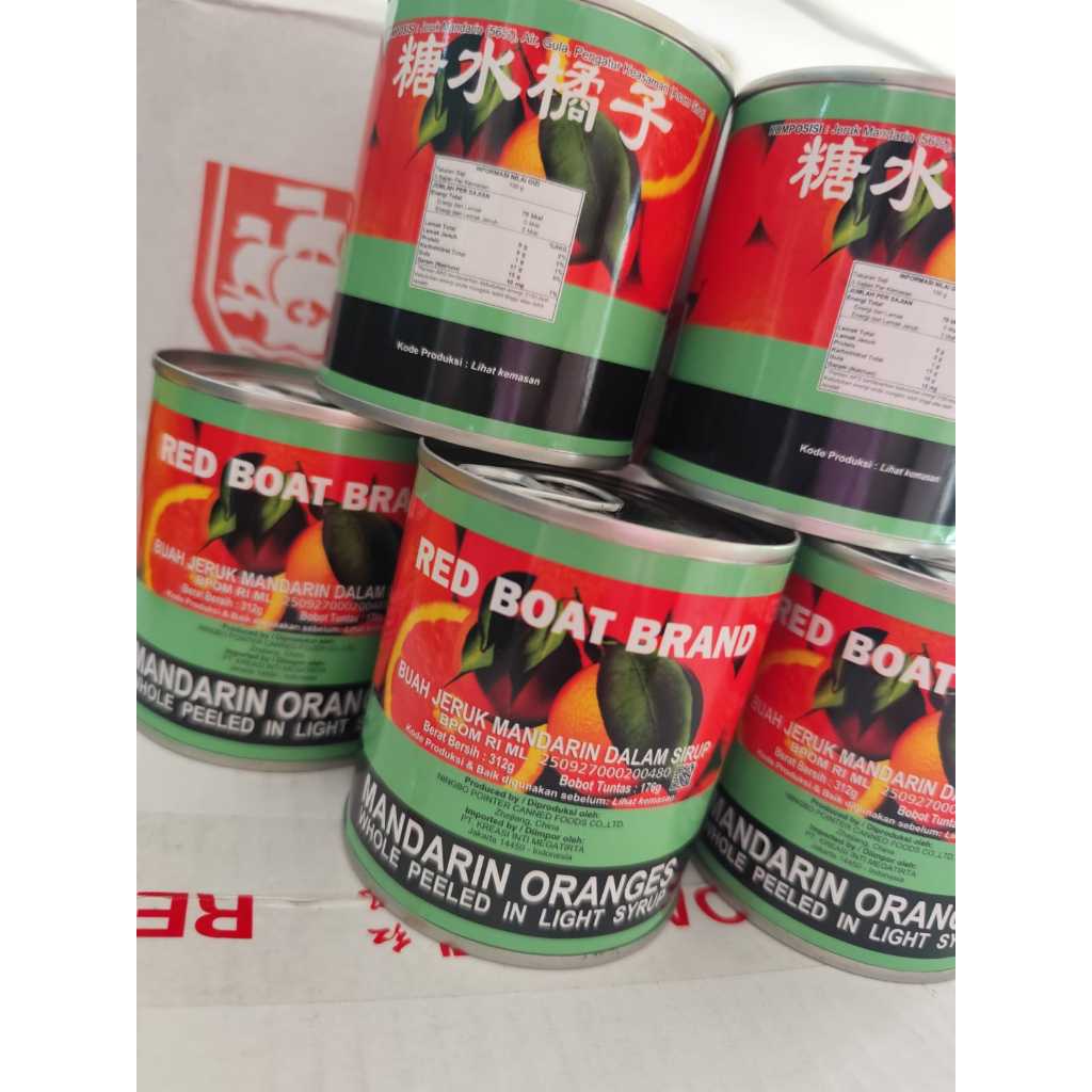 

RED BOAT MANDARIN ORANGE IN LIGHT SYRUP / JERUK MANDARIN KALENG 312gr