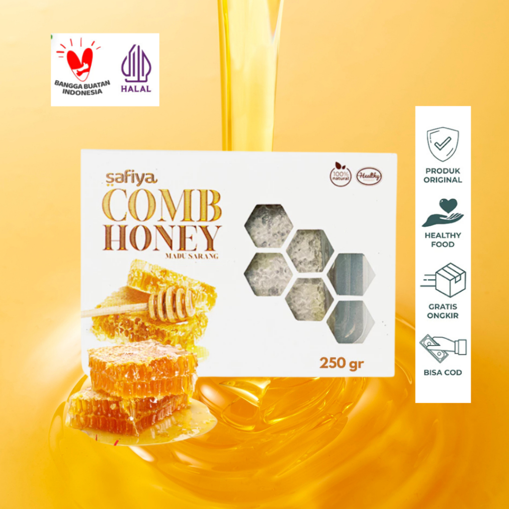 

Sarang Madu Asli 100% Halal - Raw Honey Organic Comb Safiya 250gr