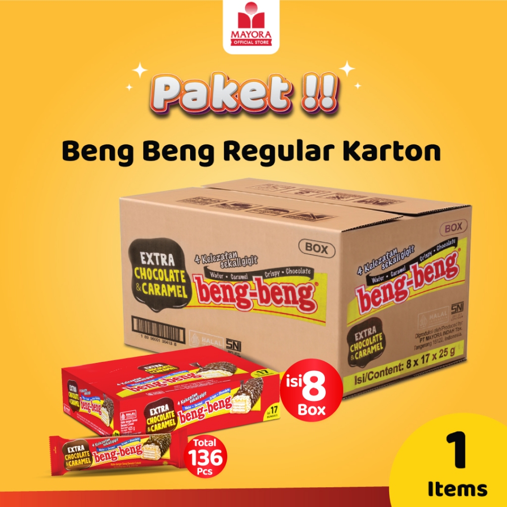 

Orenjuicis - Wafer Coklat Beng Beng Regular 17 Pcs - Karton