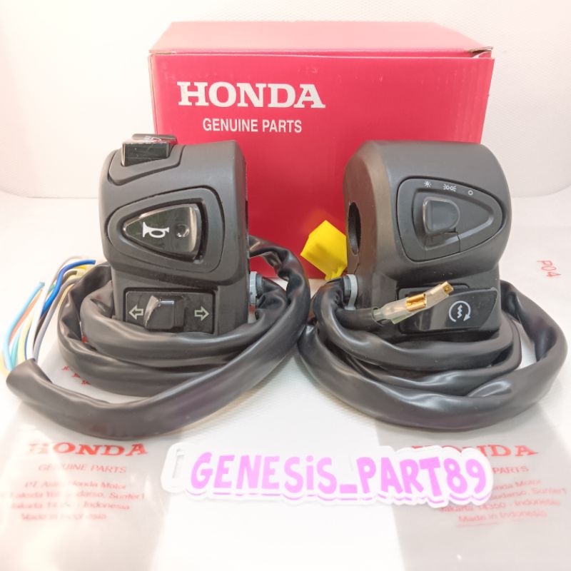 saklar lampu scoopy karbu hitam kiri kanan