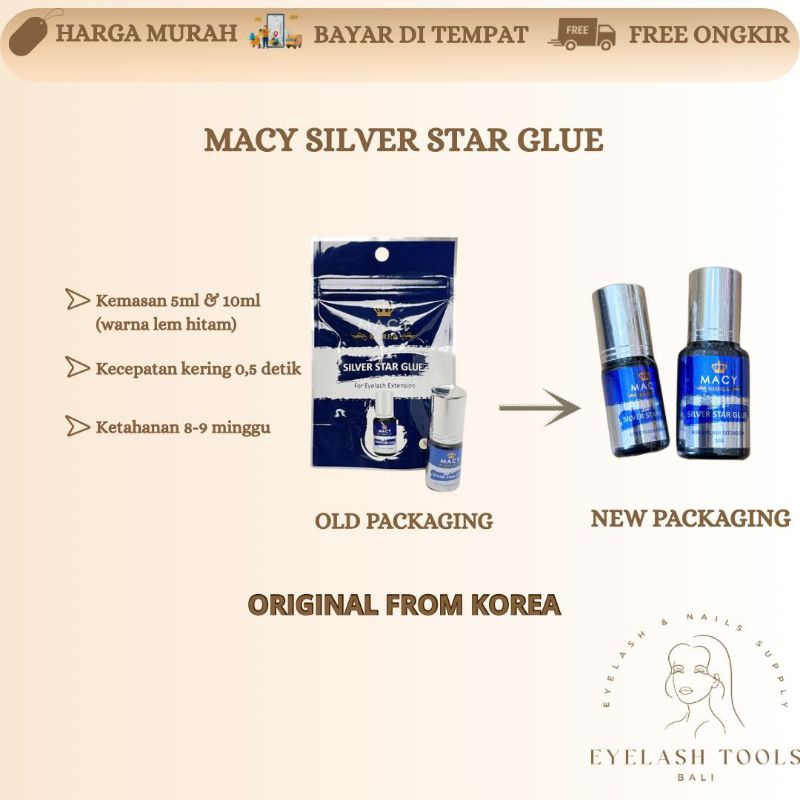 MACY SILVER STAR GLUE LEM EYELASH EXTENSION