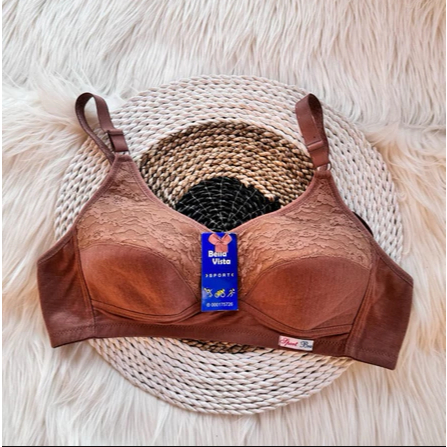 Berkualitas Bella Spot Bra Wanita Bahan Kaus Tanpa Kawat Tanpa Busa Model Setengah Burkat Kait 2