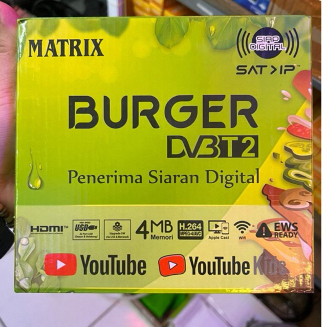 MATRIX BURGER HIJAU / MATRIX APPLE KUNING / SET TOP BOX MATRIX / BURGER / STB MATRIX BURGER/ STB TV 