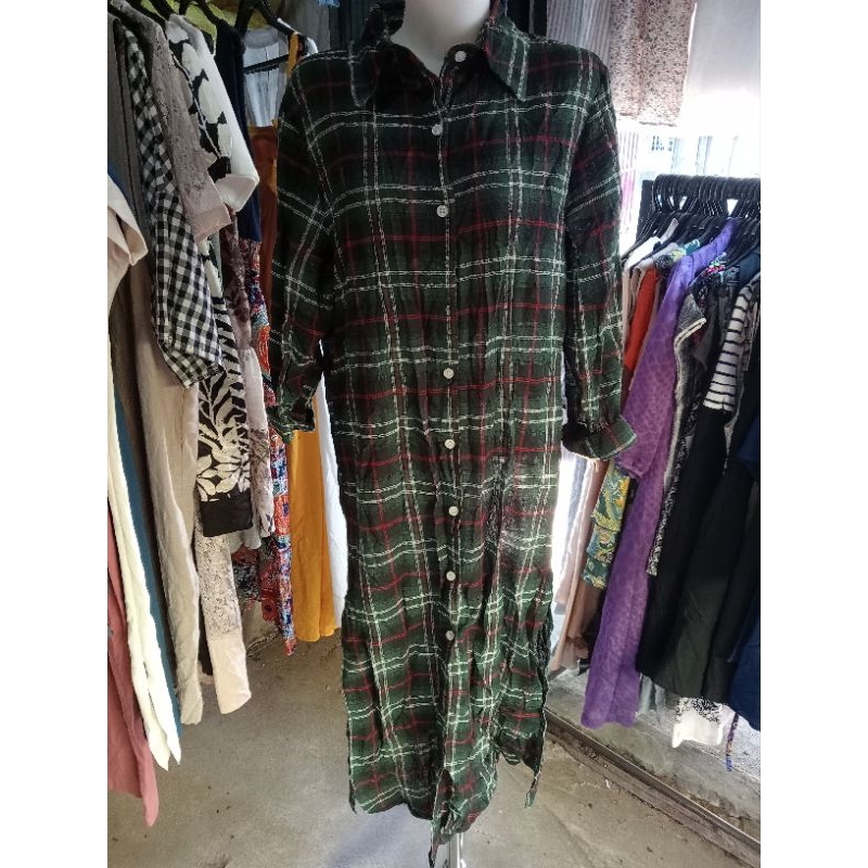 Tunik Kombinasi Motif Kotak