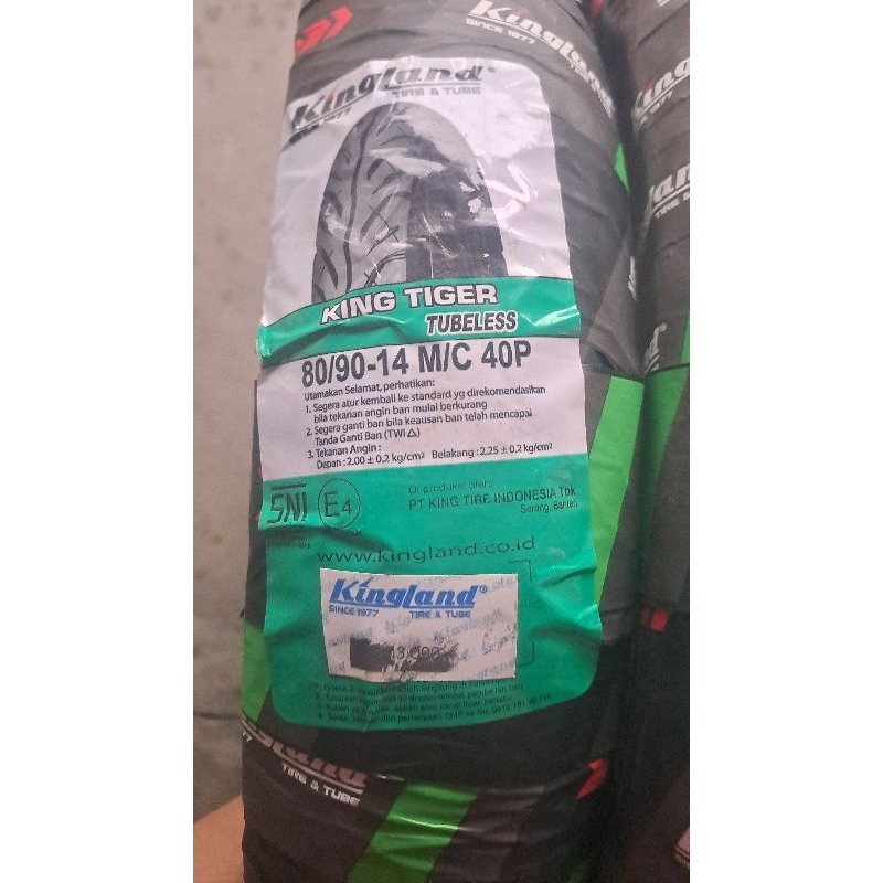 Ban Tubeless Kingland King Tiger 80/90-14 Ring 14