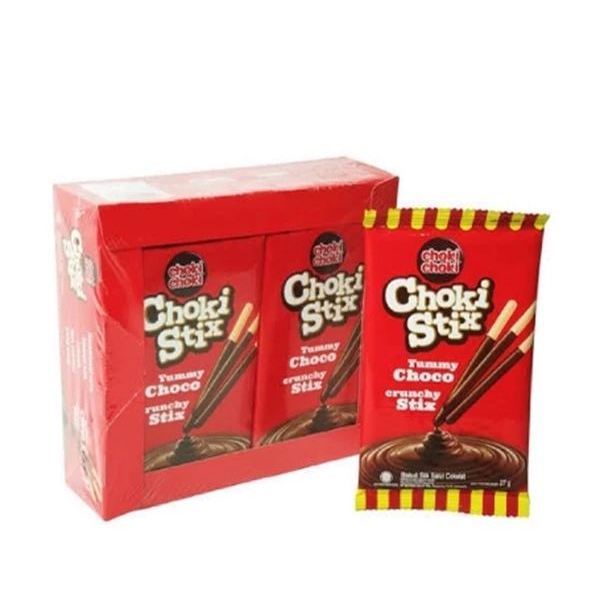 

CHOKI STIX BOX ISI 12 SACHET @ 12 gr - Cokelat coklat stick dus kotak pack pak kardus karton