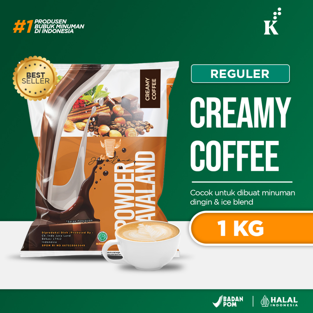 

Bubuk Minuman Rasa Creamy Coffee Bubble Drink Powder Drink Ice Blended Javaland Minuman Instan