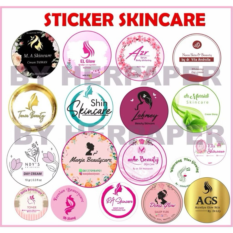 

stiker skincare murah. stiker cream. stiker pot cream