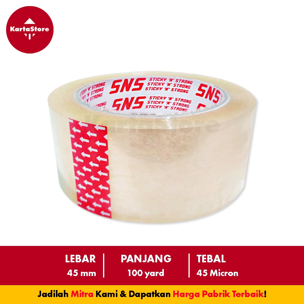 

LAKBAN BENING/COKLAT 100 YARD FULL KARTONAN KHUSUS GOJEK GRAB