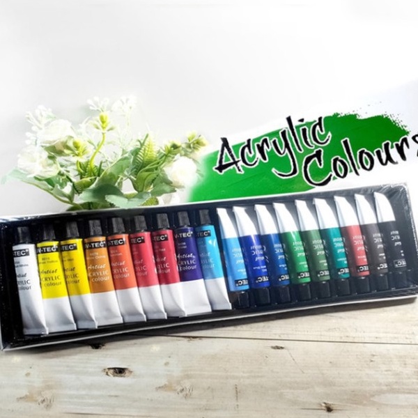 

KODE I34A VTec Acrylic Colour Set 18 Warna Cat Acrylic 6ML 18 Warna VTEC x
