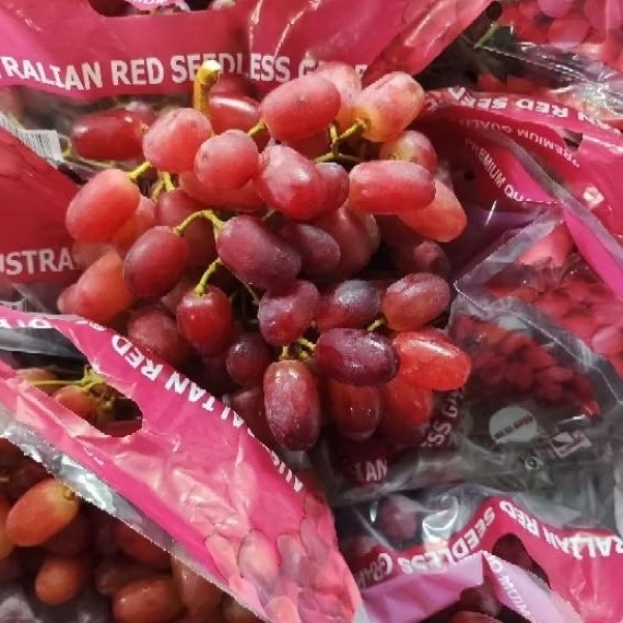 

[BARU KIRIM INSTAN/SAMEDAY] Anggur Crimson AUSIE tanpa biji Manis Enak