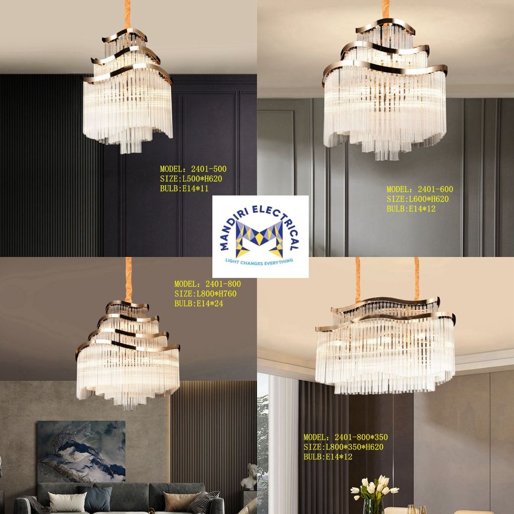 Lampu Gantung Hias Minimalis Gold RuangTamu SKK 2401