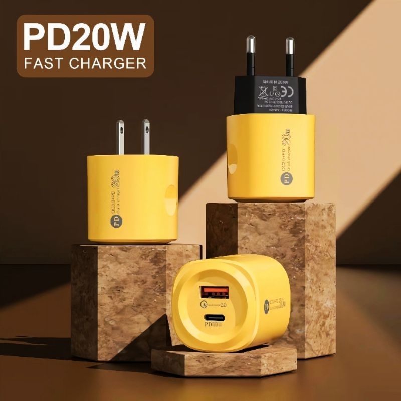 Adaptor Charger / Kepala Charger Fast Charging USB dan Type C Quick 3.0