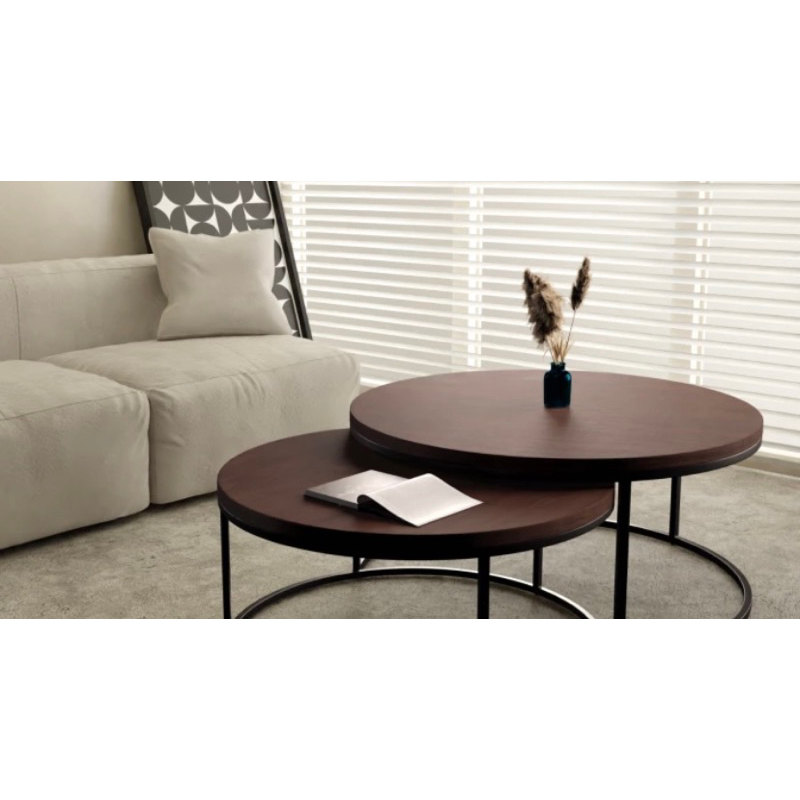 Top Table Table Top Jati Papan Meja Kayu Jati Diameter 50 & 60