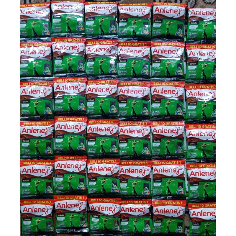 

SUSU ANLENE RENCENG 10+1 COKLAT VANILA isi 10 bonus 1