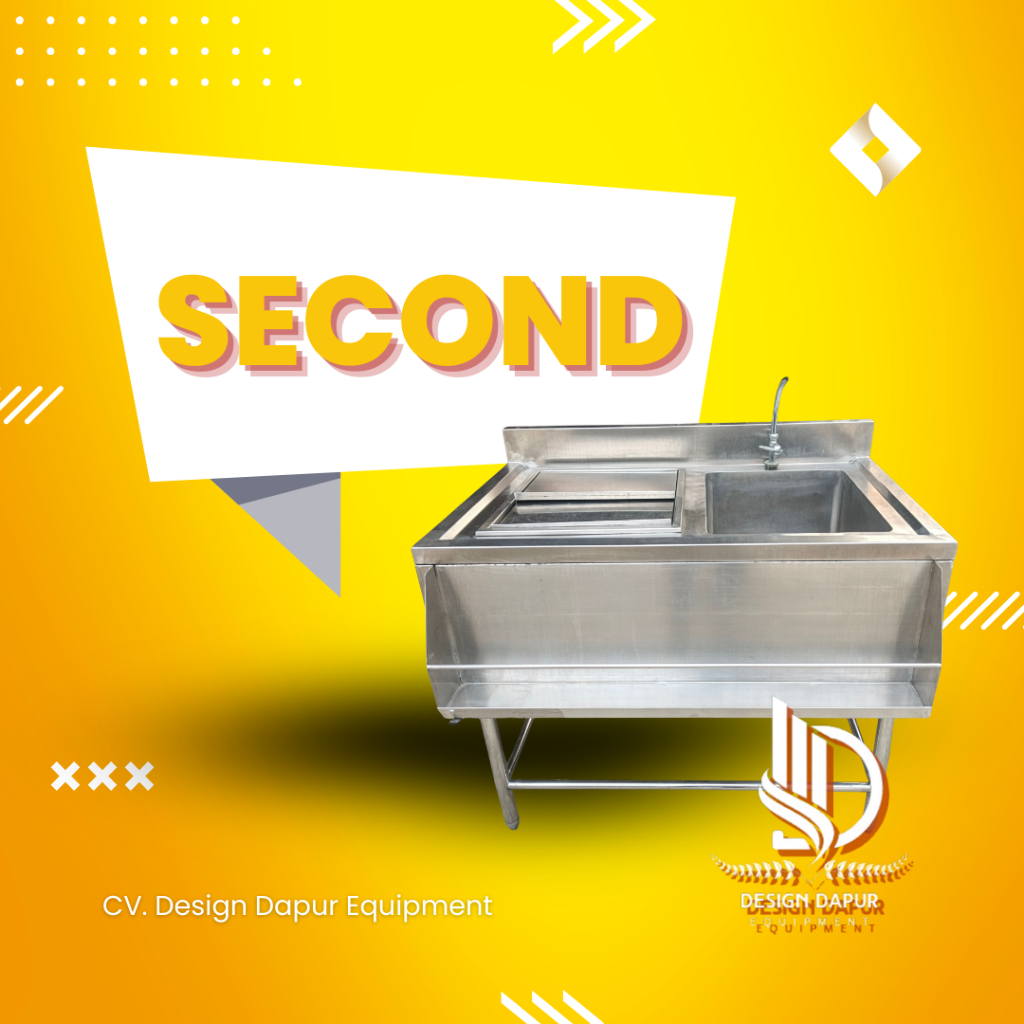 Cocktail Station Second Kombinasi Sink Ice Bin Stainless Steel