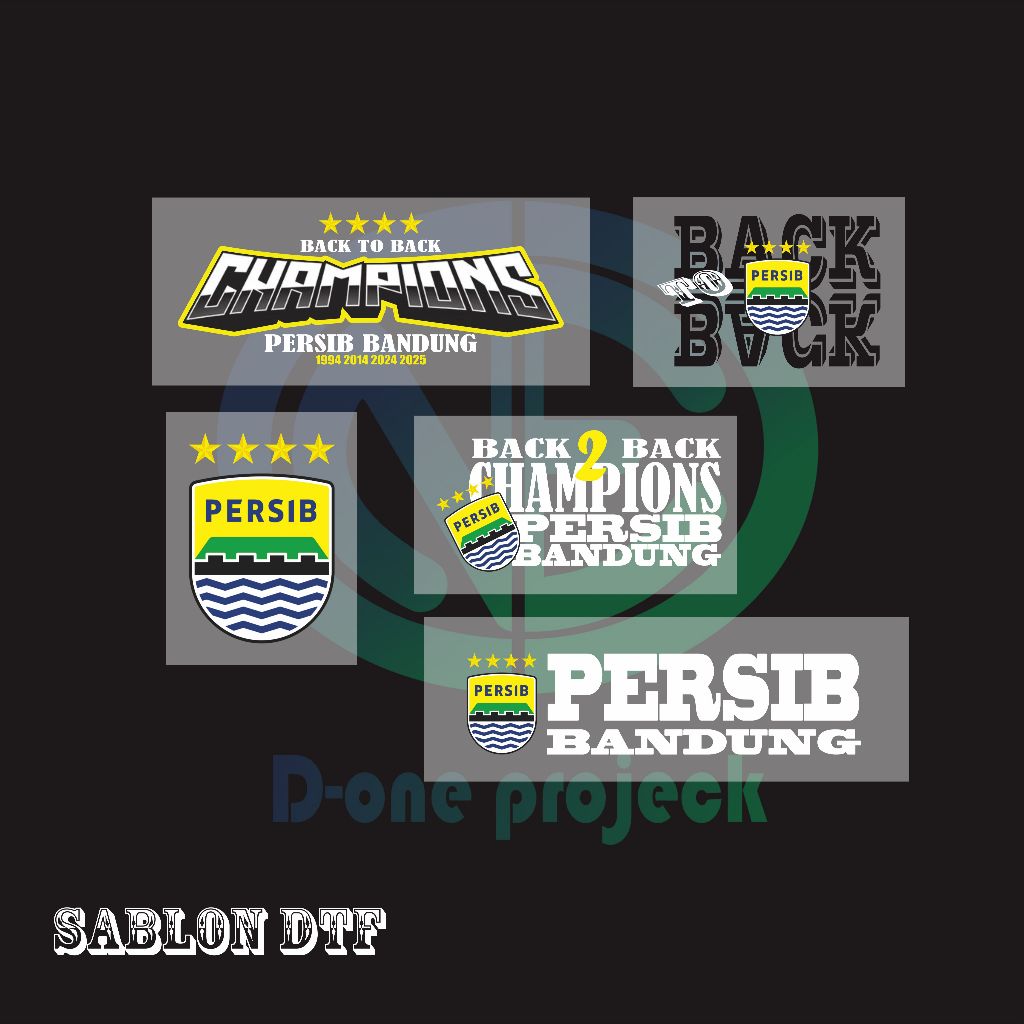 

Sablon Setrika DTF Logo PERSIB BANDUNG Back To Back Champions Premium dan Tahan Lama