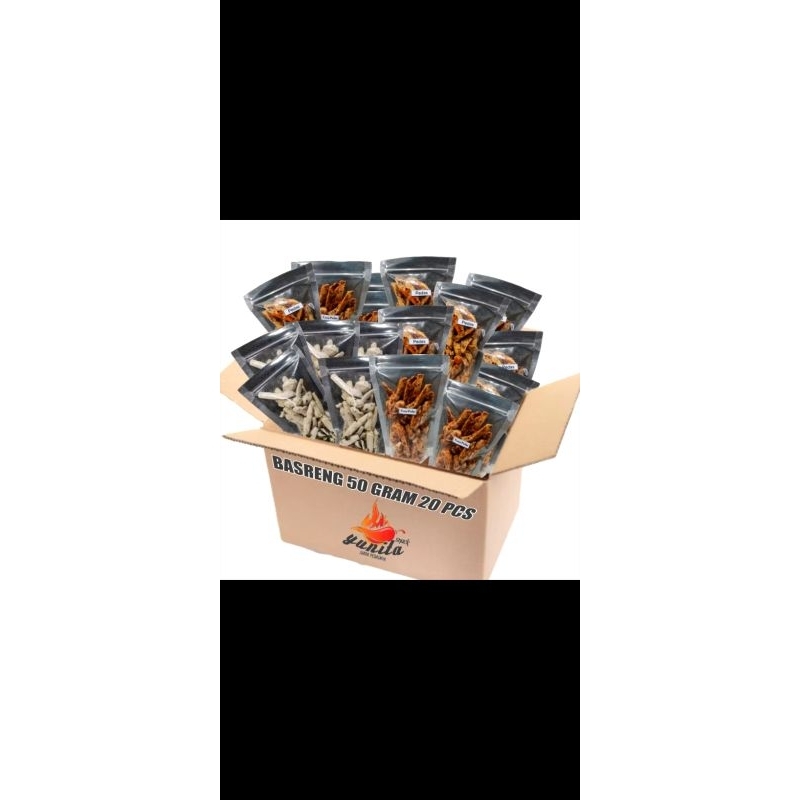 

[READY STOCK] Basreng 50gr - Paket 20 PCS | Pedas Gurih | Camilan Kekinian