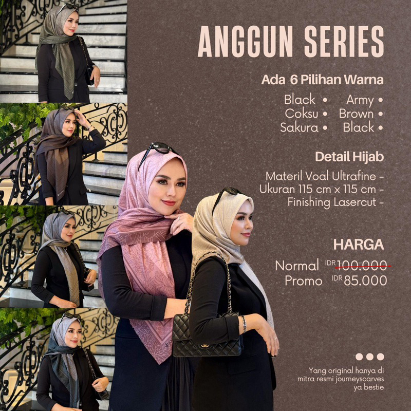 HIJAB JOURNEY AGGUN SERIESJOURNEYSCARVES AGGUN SERIES /JOURNEY JP JOURNEY ORI