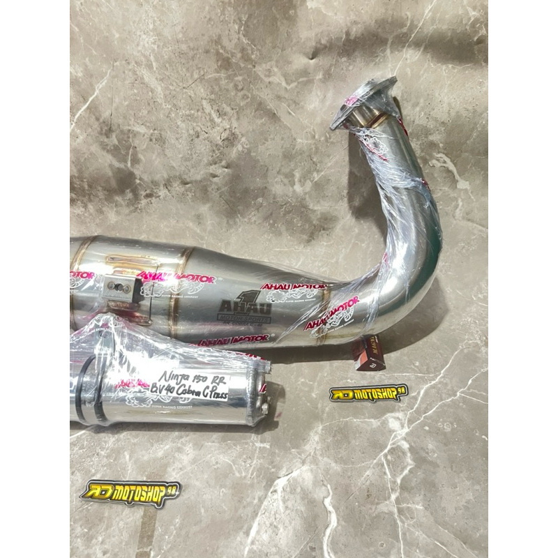 Knalpot ahau ninja ss r r perut 40C cobra leher pres stainles original