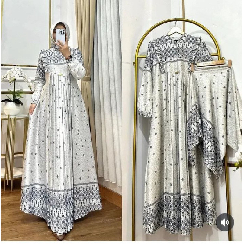 Gamis Dior Silk Premium // Busui Friendly