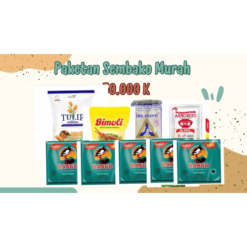 

Paket Sembako Murah Lengkap isi Minyak Goreng + Tepung Terigu + Garam Dapur + Kecap Manis, Cocok untuk memenuhi kebutuhan dapur bunda